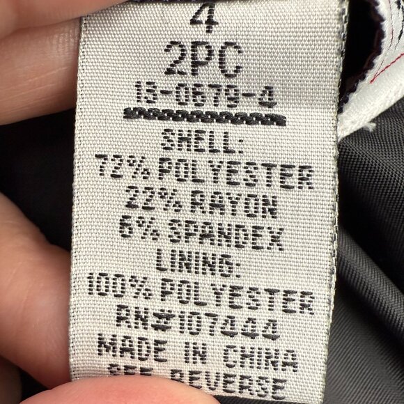 Women's J. G. HOOK Double Breasted Black‎ Blazer | Size 4 - Picture 7 of 7